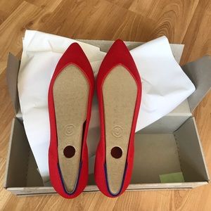 Rothy’s Red Pointed Toe Flats
